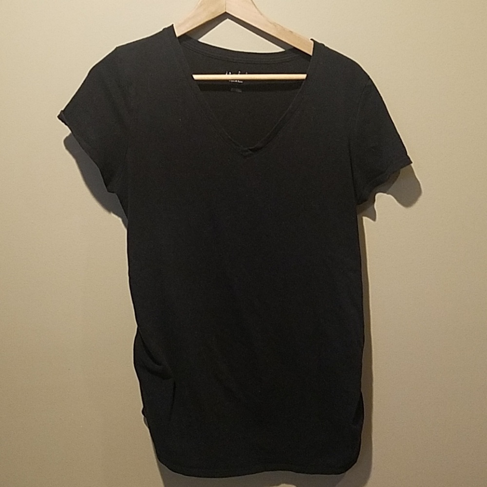 Isabel Maternity Black V neck Tshirt